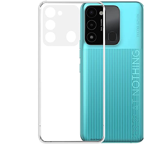 Image of COVERBLACK Silicone Case Back Cover for Tecno Spark 8C - Transparent