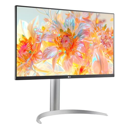 Image of LG 27 inch 4K UHD (3840x2160) Ultrafine IPS Monitor, VESA DisplayHDR 400, 5ms, 95% DCI-P3, Dynamic Action Sync, USB Type-C 90W PD, HDMI, DisplayPort, Height /Tilt /Pivot Adjustable Stand, White