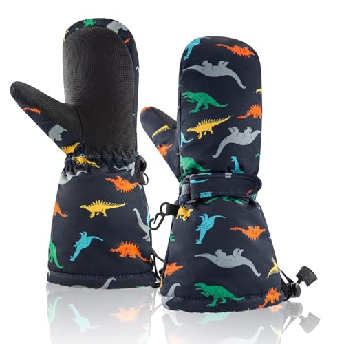 Image of BAVST Winter Kids Waterproof Gloves for Boys Girls Snow Ski Toddler Baby Mittens Outdoor for Infant Teens 1-5T