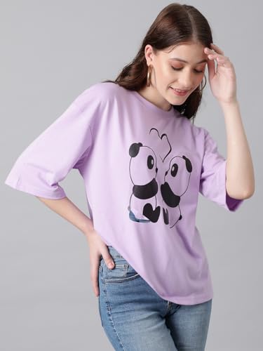 Image of KOTTY Women's Graphic Printed T-Shirt - Soft Cotton Blend Tee for Everyday Style