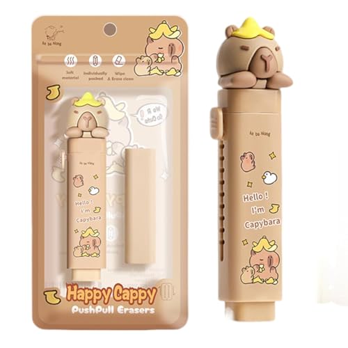 Image of Eraser for Kids - Happy cappy Cutter Shaped Eraser Set, Stationary Set for Kids, Rubber, Kawaii Erasers, Fancy for Birthday Return Gift - Pack of 2 (Happy cappy)