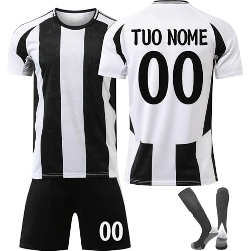 Maglie da calcio personalizzate per bambini 25/26 Set di Maglie da Calcio Bambino Maglietta Completo Completino da Allenamento per il Calcio Camicia, Pantaloncini e Calzini Adatto a ragazzi e ragazze