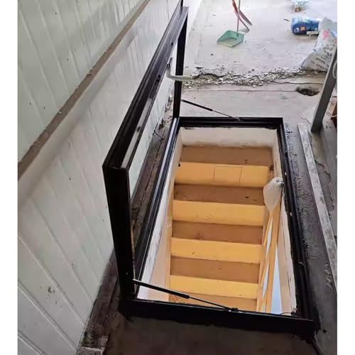 Botola per Finestra da Tetto Personalizzabile da 14-34 Pollici, Vetro temperato a Doppio Strato, Copertura sigillata per Finestra del seminterrato (71x81 cm/28x32 Pollici) per Una ventilazio