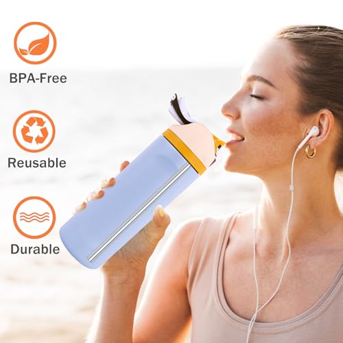 Image of LUCKINEE 6pcs Replacement Straws for Owala Cup FreeSip /Flip 24oz 32oz