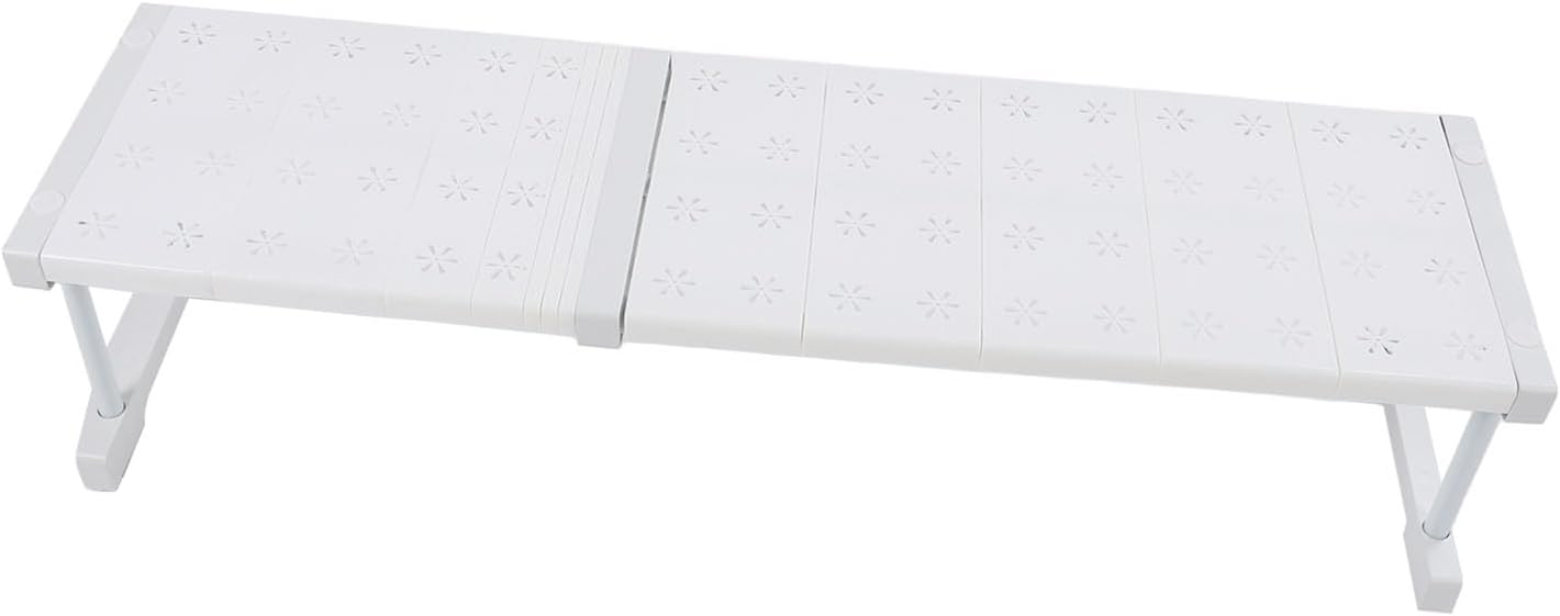 Expandable Closet Shelf Organizer - Versatile Storage Rack for Wardrobe, Cabinet, Kitchen, and Bathroom - 37-48cm Adjustable Length - Easy Installation (Length 67-88cm / 26.434.6in)