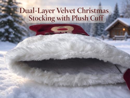 20 Eteramus Embroidered Reindeer Velvet Christmas Stocking w/ White Plush Cuff (Red) 4.95 + Free Shipping w/ P + 50% Off Code S7EMHRB2 - image 4