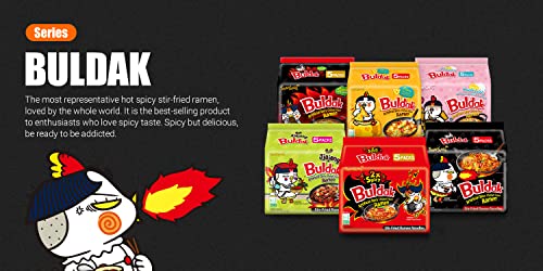 Samyang Curry Buldak Korean Spicy Hot Chicken Stir Fried Ramen Noodles 4.94oz (Pack of 5)