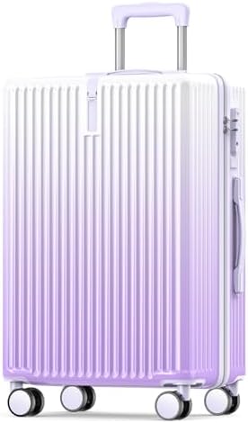 （04:30時点） [Atzone Ginza] スーツケース 機内持ち込み 大容量 多機能 キャリーケース 軽量 隠しフック機能 キャリーバッグ USBポート付き 充電機能 耐衝撃 静音 ダブルキャスター TSAローク搭載 ファスナータイプ キャリーバッグ 修学 泊まる 旅行 出張 (グラデーションパープル, Sサイズ/機内持込可能/1～3泊)