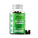 Vitamatic Irish Sea Moss Gummies with Bladderwrack & Burdock Root – Botanical Extract Supplement – Vegan, Non-GMO – 60 Count