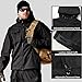 YKS JOOB Men's Outdoor Tactical Jacket Softshell Waterproof Lightweight Windbreaker Multi Pockets Hunting Hiking Jackets Black L