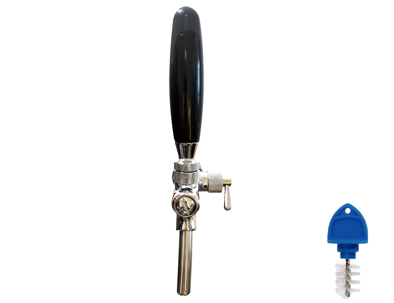 tsingseen life Robinet réglable pour bière Inclus Robinet pour bière, régulateur de débit, Robinet G5 / 8 avec Manche chromé (Couleur: Argent)