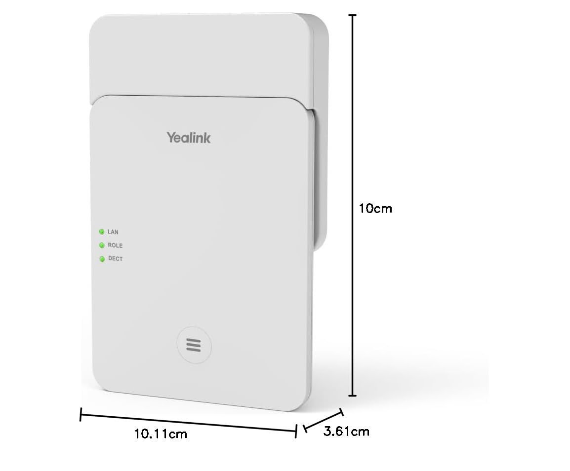 Yealink W75 DECT IP Mini Multi-Cell System – 20 gleichzeitige Anrufe, 3 Basisstationen, 20 Mobilteile, Nahtloses Handover & Roaming, HD-Sprachqualität, PoE-Unterstützung