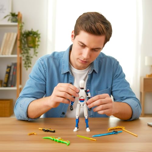 Image of MerryXD 9 Pack Assembly Completed T13 3D Action Figure,Dummy Nova Titan Lucky 13 Action Figure 3D Printed Multi-Jointed Movable Toy