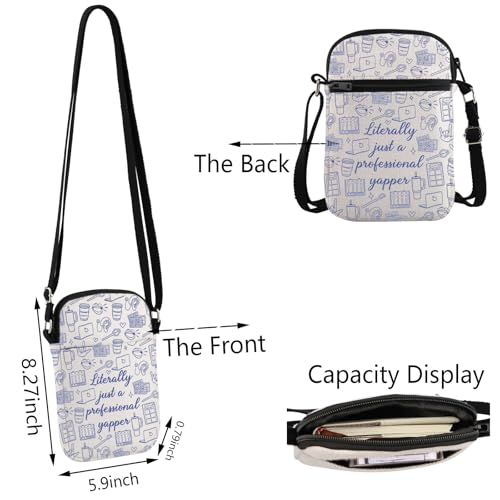 TSOTMO Funny SLP Gift Literally Just A Professional Yapper Speech Therapy Crossbody Bag Speech Language Pathologist Gift2
