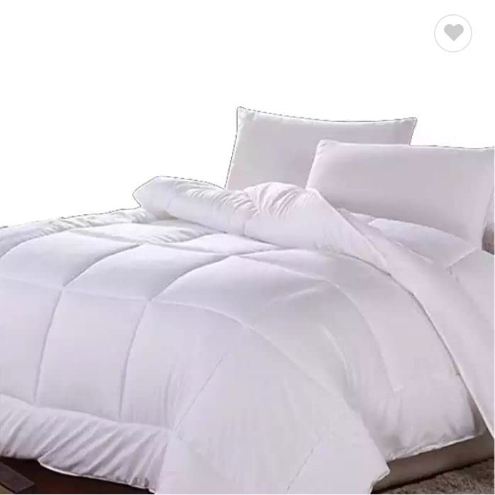 Mercury Collection Duvet Comforter | Microfiber Duvet Quilt | Soft White Color All Season Duvet with Box Stitching | Perfect Blanket for Double Bed (220 X 240)