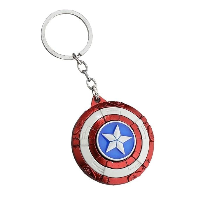 Image of Premium Metal Anime Spinner Keychain | 360 Rotating Fidget Keyring for Bike, Car & Bags | Japanese Manga & Cosplay Action Hero Designs | Pack of 1
