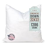 Pillowflex Synthetic Down Pillow Insert for Sham Aka Faux/Alternative (22 Inch by 22 Inch)