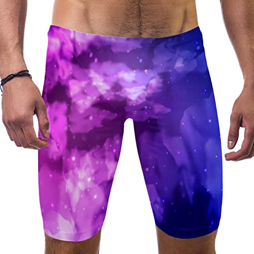 Pantalones cortos de natación morados multicolor Starry Sky talla M