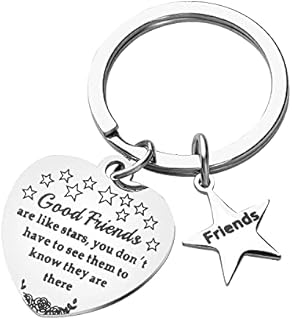 Best Friend keychain Gift, Stainless Steel Friendship Jewellery Keychain Exquisite Keyring to My Best Friend for Birthday Christmas Gifts