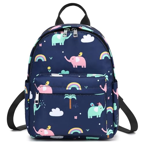 Image of Elephant Mini Backpack Women Girls, Small Backpack Purse for Adults Teens Kids School Travel (Blue)