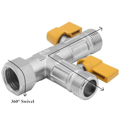 Image of YSIL RV 3 Way By-Pass Valve Replacement 1 /2 inch NPT RV Pump Converter Winterizing Kit Water Heater Pump Converter Winterizing Parts Water Diverter