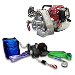 Portable Winch PCW4000 Gas Powered Capstan Winch, 2200 lb Pulling Force, Portable Honda GX50 Engine, Unlimited Rope Length for Hunting, Logging, and Towing