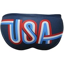 Suit MTS USA Suit 3 Stripes Swimwear, Swim Briefs for Swimmers, Water Polo, Underwater Hockey, Underwater Rugby