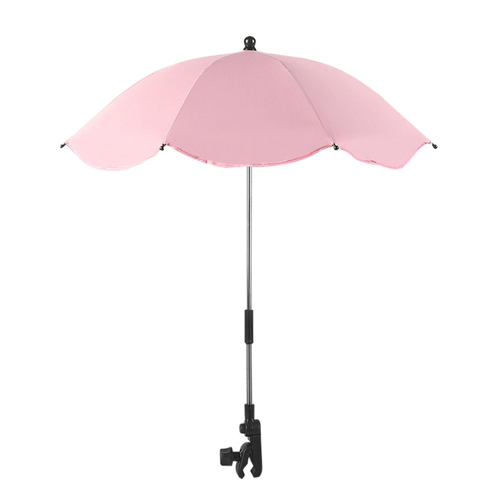 78cm Sombrilla Carrito Bebe Universal Portátil, Parasol Carro Bebe Universal Con Clip Ajustable Rotación 360 °, Clip De Protección UV En El Cochecito De Paraguas Acoplable, Sombrilla Carro Bebe