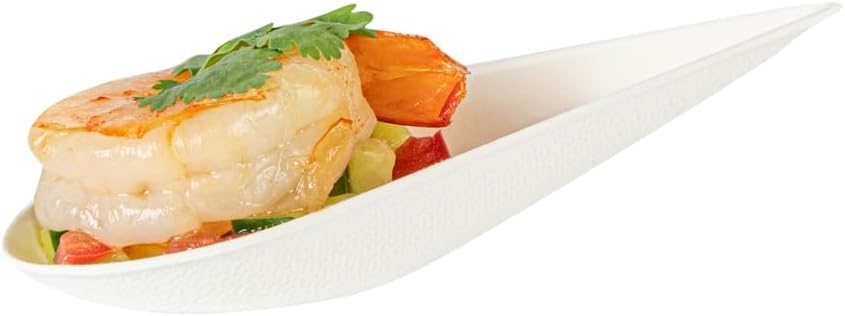 Restaurantware Tasting Spoons - 100 Pack - 4.25 Inch Pulp Safe Home Compostable Teardrop Mini Spoon - Eco-Friendly Sugarcane Bagasse Disposable Utensils for Catering, Food Tasting - Image 10