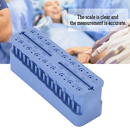Dental Endo Block Files Measuring Tools Endodontic Ruler Test Board, Professional Dental Measuring Instruments, Used In Root Canal Measurement(Dark Blue) #TOP1