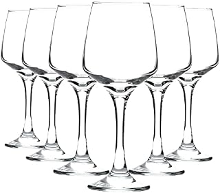 Argon Tableware Tallo White Wine Glasses - Contemporary White Wine Glasses - Dishwasher Safe - 295ml - Clear - Pack of 6