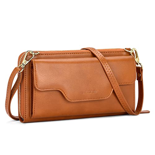 Image of nuoku Women's Small Crossbody Bags Wristlet Clutch Wallet Purses with Card Slot Phone Holder