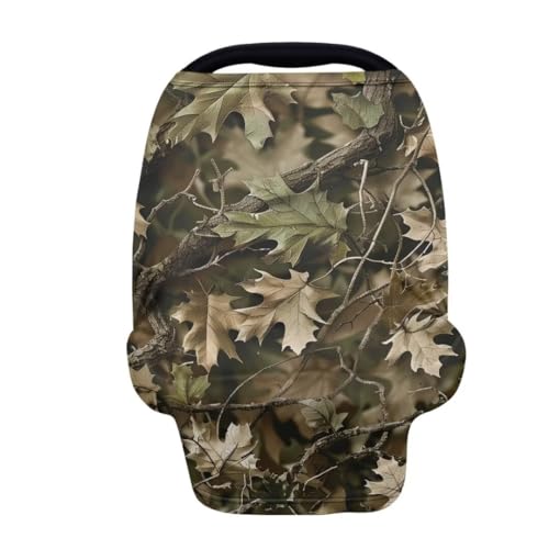 Image of Coldinair Jungle Dead Leaf Baby Car Seat Covers for Boys or Girls,Multi-use Cover,Baby Carseat Canopy,Nursing Cover for Breastfeeding