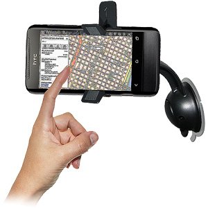 Amzer AMZ93822 Car Mount and Case System for HTC One V - Retail Packaging - Black