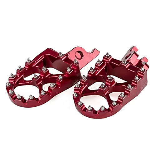 Repose-Pieds Wide Fat pour CRF250R Évite les Glissades Cale-Pieds 57mm Rouge