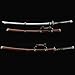 Auwiy Tachi Sword, 41 inches Fully Handmade High Hardness Pattern Steel Real Japanese Katana Samurai Sword with Scabbard Rosewood (Tachi Sword)