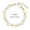 YeGieonr Gold Fussketten für Damen, 18K Vergoldet Edelstahl Herz Wasserfest Fußkettchen, Sommer Schmuck Geschenk für Frauen Teenager Mädchen #5