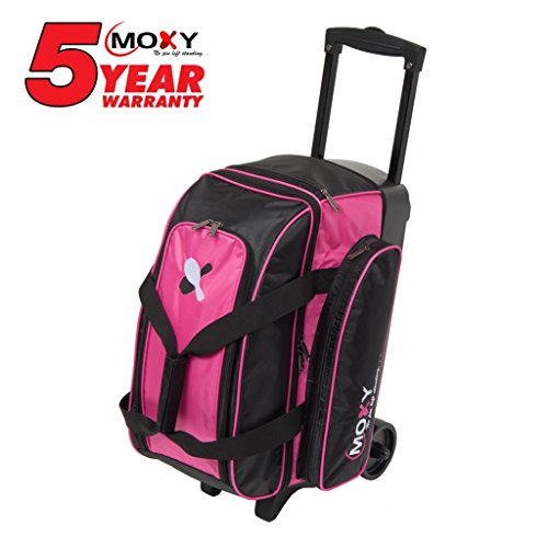 Moxy Bowling Products Double Roller Bowling Bag- Pink/Black