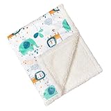 Diogeynu Manta de bebé de 75 x 100 cm, colcha para cuna infantil