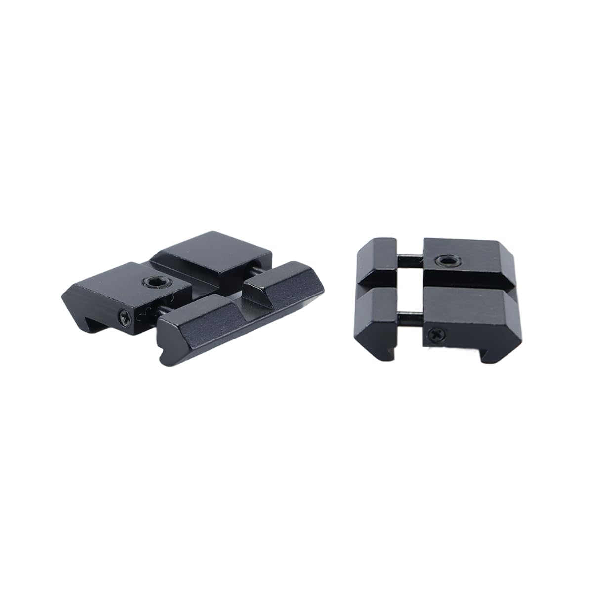 2 adaptadores de riel para mira telescópica a presión: monturas de cola de milano de 11 mm a Weaver/Picatinny de 20 mm (perfil bajo)