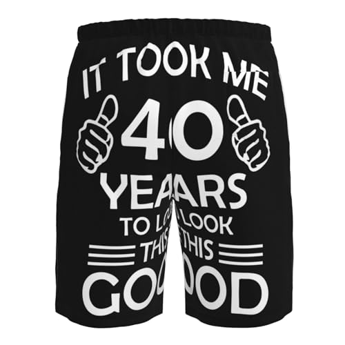 Happy 90th Birthday Men's Swim Trunks Quick Dry Swimming Trunks Beach Shorts with Mesh Lining3