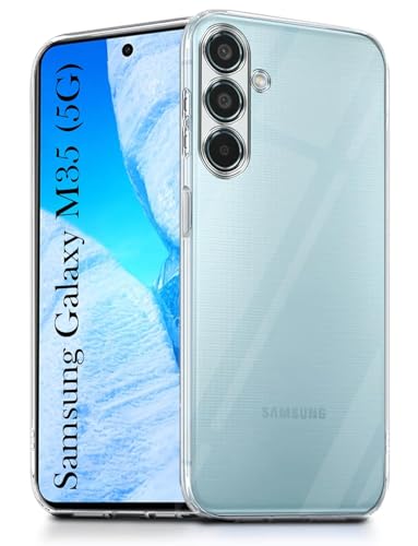 Image of Jkobi Back Case Cover for Samsung Galaxy M35 5G (Silicone Clear Shockproof Case with Camera Protection | Soft and Flexible | Transparent)