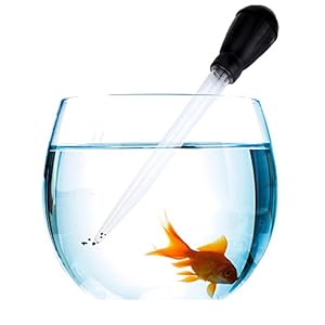 SENZEAL Pipetta Contagocce Graduato Strumento di Rimozione dei Rifiuti di Plastica per il cambio Dell’acqua per Acquario Nero