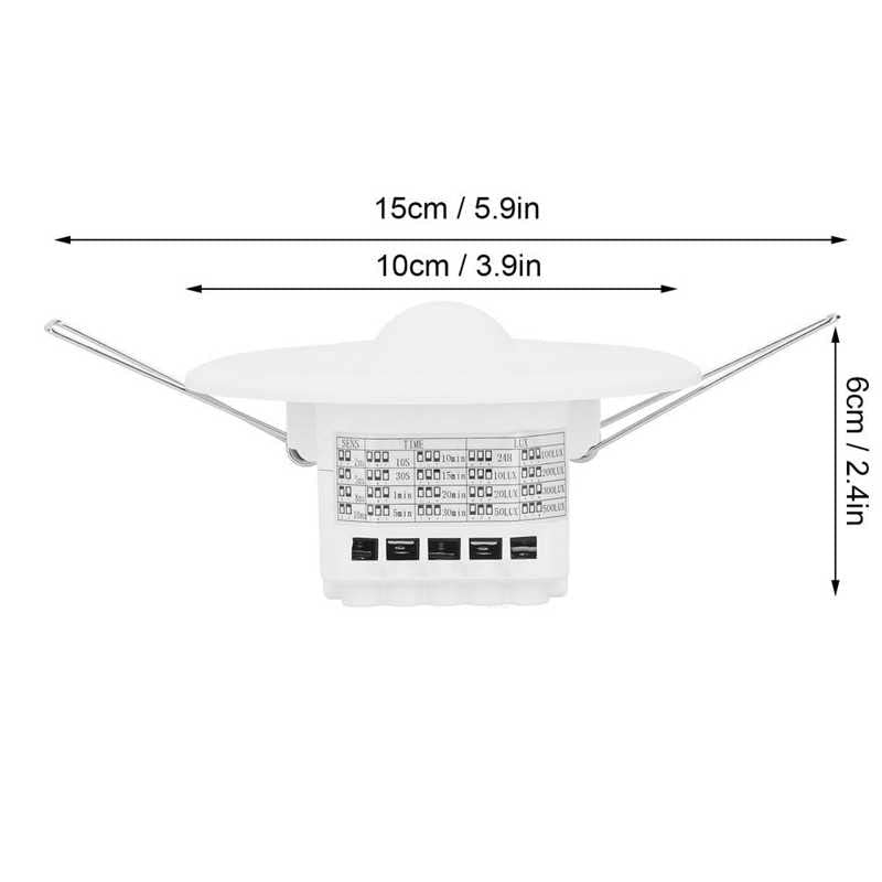 110-240V Microwave Motion Detector Light Switch Ceiling Recessed Adjustable Induction Switch Ceiling Motion Sensor