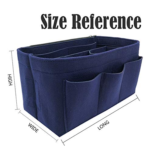 Lexsion Felt Handbag Organizer,Insert Purse Organizer Fits Speedy Neverfull 8001 Blue L #TOP1