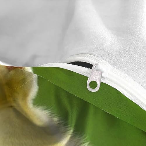 Housse de couette microfire double 200x200 fermeture éclair animaux