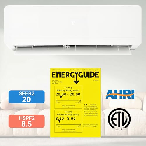 Image of YITAHOME 12000 BTU Mini Split AC /Heating System, Ductless Mini Split Air Conditioner Heat Pump,115V 20 SEER2 Energy Efficient Inverter AC Unit,Wifi Enabled Compatible with Alexa for Apartment, Garage