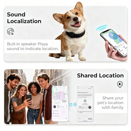 Collier pour chien avec dispositif de suivi iOS/Android - Dog Tracker indispensable