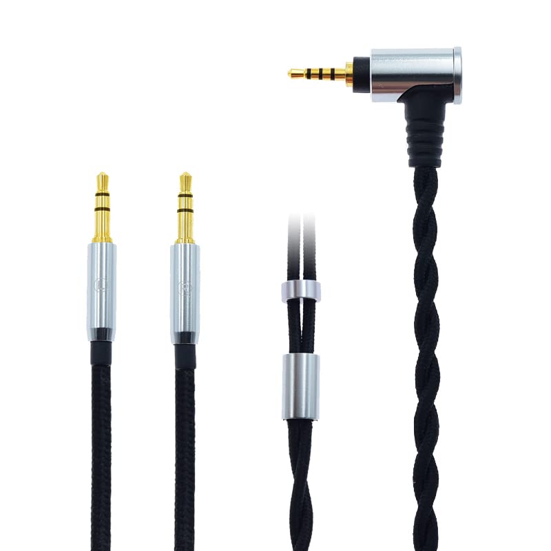 Arklove 4.4 2.5 3.5 mm 4pin 6.35 1/4 Cable Headphone Audio Cables for b8 denon d 5200 7200 9200 beyerdynamic T1 T5P Z1R HIFIMAN Ananda sundara HE400se HE560 HE6se Z7 M2(4.4mm Balanced)