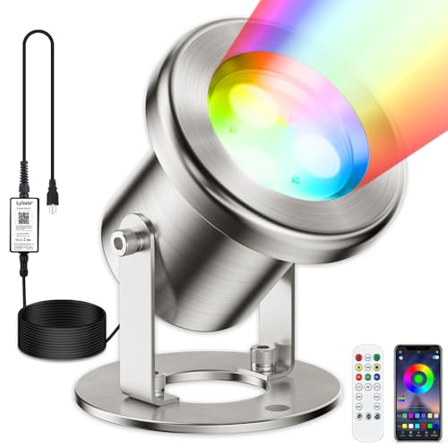LED Pond Lights with APP Control, 6W SS316 Stainless Steel